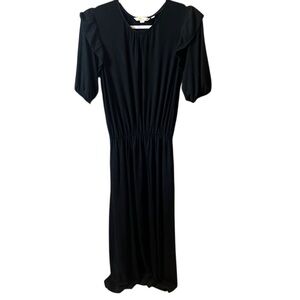 Boden Black Ruffle Sleeve Dress | Size 8